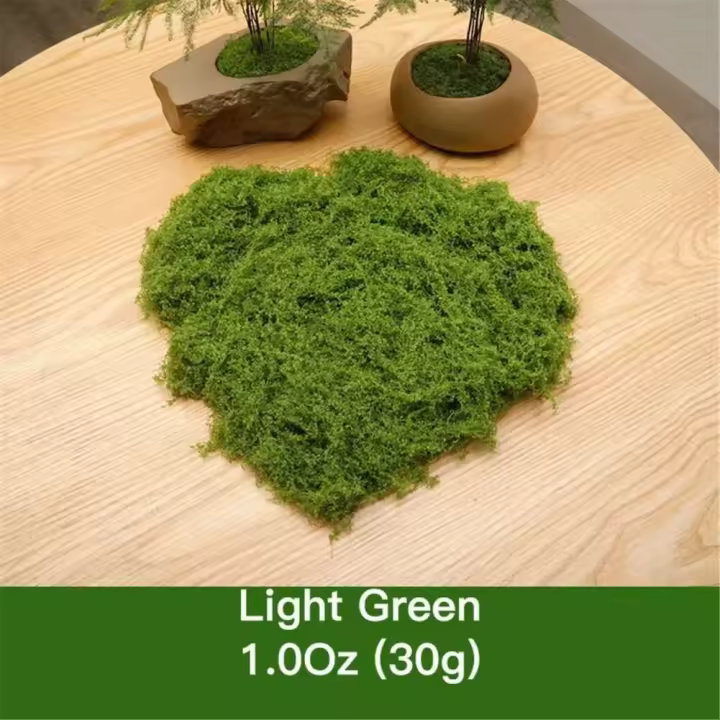 Mini Grass Country, musgo verde Artificial eterno, manualidades caseras, sala de estar, jardín, decoración de plantas, 30/50/100g - 1