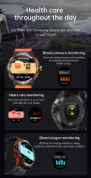 2025 Nuevo Modelo Reloj inteligente Militar Multifuncional Para Hombres Y Mujeres Pantalla AMOLED De 1,53 Pulgadas Equipada Con llamada De Linterna LED Asistente De Voz 100 + Modo  Deportivo Asistente De Salud Brújula  Lmpermeable Batería De 500Ma - details 8