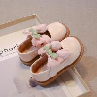 Zapatos de cuero para niños y niñas, zapatillas versátiles informales antideslizantes con lazo de princesa, fondo suave, a la moda, novedad de otoño, 2024 - details 6