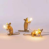 Lámpara de Noche de Resina de Ratón Nórdico Diseño de Dibujos Animados Iluminación para el Hogar - details 13