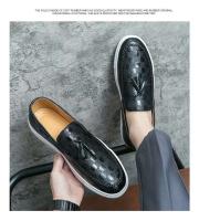 Nuevos zapatos Oxford de cuero genuino para hombre de diseñador de alta calidad, estilo de punta redonda, fáciles de usar de talla grande - details 9