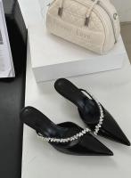 Sandalias de Cadena de Diamantes de Imitación Altas Puntiagudas Estilo Tacón Niche para Mujeres - details 32