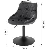 Taburete de Bar de Terciopelo Alto Regulable en Altura Diseño Giratorio para Peluquería - details 43