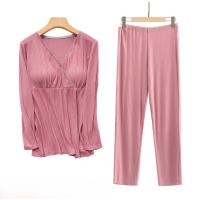 Conjunto de ropa de lactancia de maternidad fina para amamantar, pijama de posparto, otoño e invierno - details 1