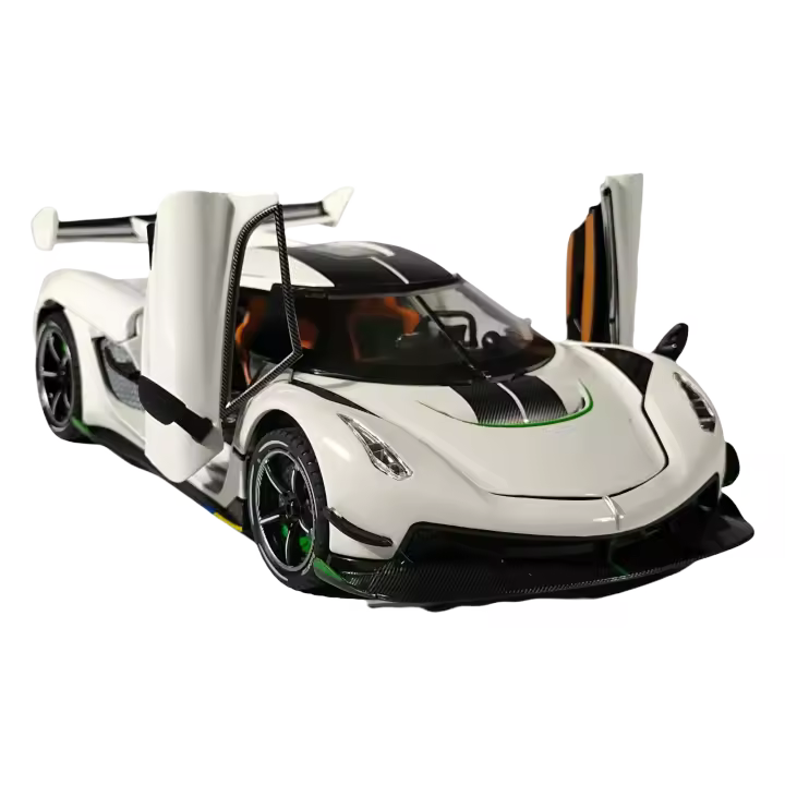 Modelo de Coche Diecast Jesko Supercar Escala 1:24 Aleación de Metal Juguete de Colección con Luz y Sonido Adorno de Hobby para Niños y Niñas - 1