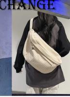 Riñonera de gran capacidad para mujer, bolsos de hombro tipo bandolera, riñonera informal, bolso sencillo para teléfono, riñonera de pana, bolso de plátano para mujer - details 0