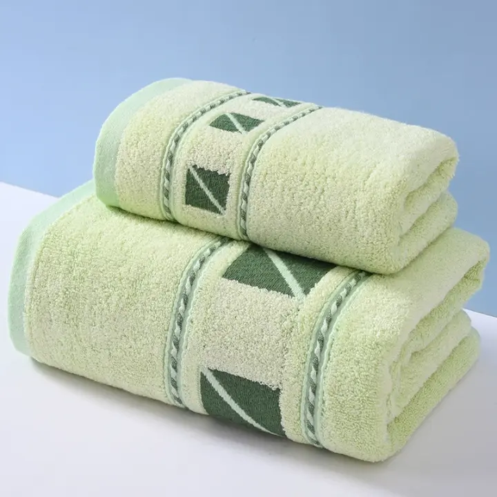 Juego de Toallas 3 Piezas, Fibra de Bambú, Algodón, Antibacterias, Desodorantes, Suaves y Absorbentes Bordado, Secado Absorbente para uso doméstico - 1