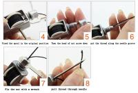 Herramienta de costura de cuero DIY, máquina de coser manual de cuero, hilo encerado para artesanía de cuero, tiras de cinturón de costura de borde, herramientas de Zapatero - details 2