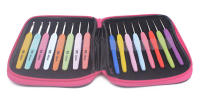 Juego de ganchos de ganchillo multicolor, Kit de agujas de tejer de hilo con estuche, gancho Delgado, 16 piezas por juego - details 5