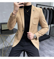 Traje de Abrigo de Piel de Ciervo de Alta Calidad Ajuste Delgado, Moda de Negocios Casual, Botón Único - details 10