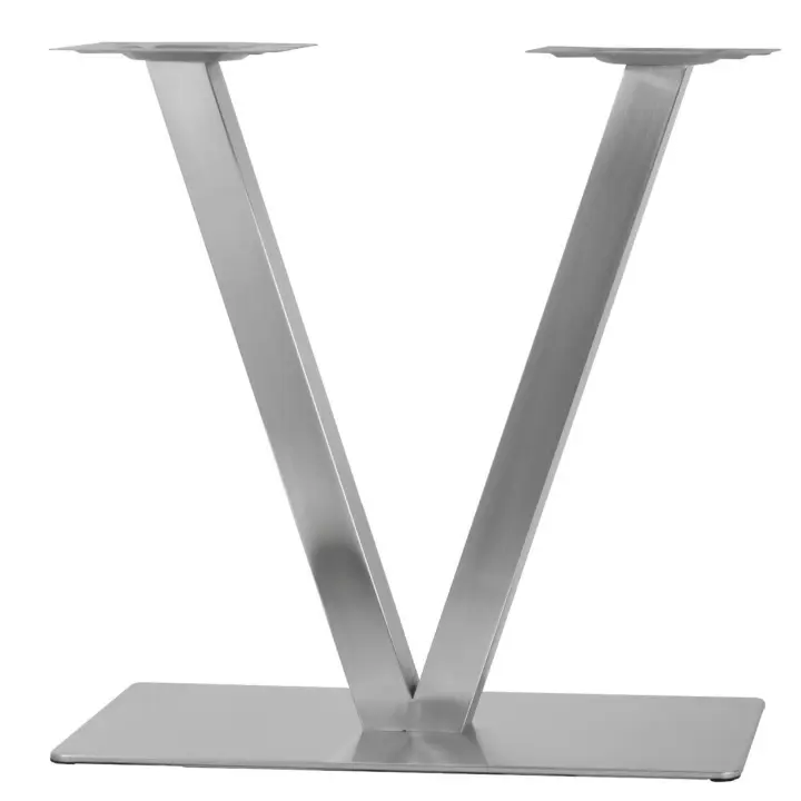 V' patas de mesa de acero inoxidable, marco de base, marco de mesa, Run de mesa Bistro - 1