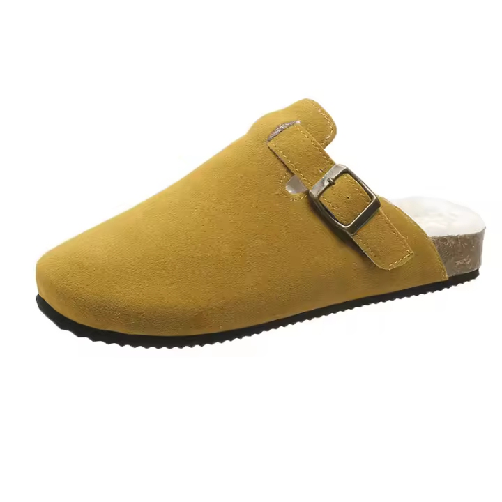 Plus Velvet Birken Sandalias de medio resbalón para mujer Ropa de verano al aire libre Punta redonda Zapatos perezosos de medio resbalón - 1