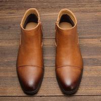 Botas para hombres Botas de cuero cómodas de tobillo de marca de moda para hombres - details 11