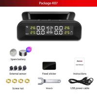 Sistema de Monitor de alarma de neumáticos de coche TPMS inteligente, pantalla de 4 sensores, advertencia de temperatura de presión de neumáticos inteligente Solar - details 14