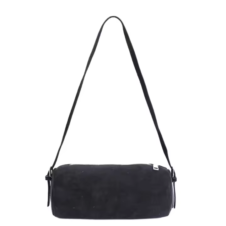 Bolso de hombro de gamuza, bolso de mano tipo almohada, gran capacidad, color caramelo, holgado, estilo hobo, bolso de mano coreano, color sólido, bolso de mano de viaje - 1