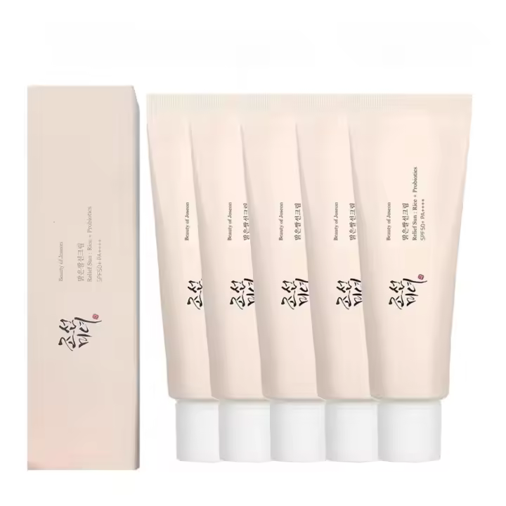 Protector solar probiótico de arroz, loción bloqueadora solar orgánica resistente al agua, crema protectora solar de espectro sin aceite SPF 50+, cuidado de la piel, 5/3/1 Uds. - 1