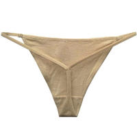Tangas finas de tiro bajo para mujer, bragas de algodón, ropa interior con cuerdas en V - details 2
