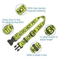 Collar de perro no mascota, resistente duradero con hebilla, amarillo, para perros pequeños, medianos y grandes, ustable - details 1
