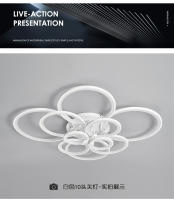 Lámpara de araña Led para decoración del hogar, accesorios de techo modernos, anillos calientes, iluminación para dormitorio y sala de estar - details 1