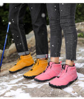 Botas de nieve al aire libre para hombre y mujer, zapatos de algodón impermeables de terciopelo, montañismo, otoño e invierno, 2024 - details 6