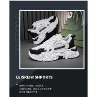 Zapatos informales de suela gruesa con panel de malla para hombre, zapatos para correr de suela blanda transpirables de verano, zapatos deportivos de moda para actividades al aire libre, zapatillas deportivas para hombre - details 2