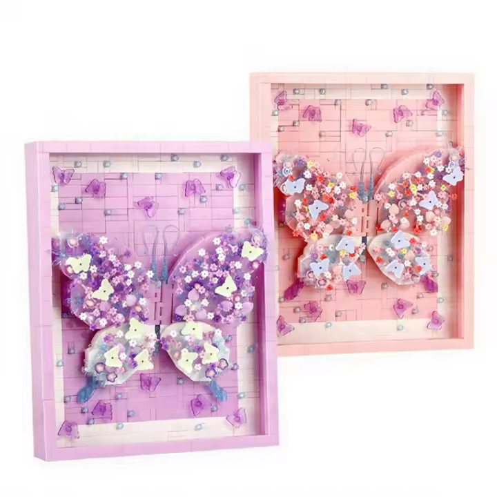 Bloques de construcción DIY, marco de mariposa creativo, modelo de juguete para niños, juego de bloques pequeños, juguetes educativos para niños, regalos de cumpleaños - 1