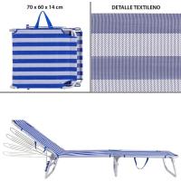 Jardín Exterior |   Ligera Plegable y Reclinable |   3 Posiciones |   para Playa Camping Piscina Terraza o Jardín Aguamarina - details 16