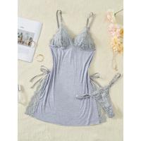 Conjunto de camisón y braguita de diseño encantador con tirantes finos y cuello en V, ropa sexy para mujer - details 30