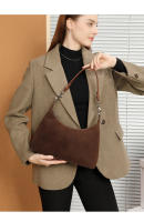 Bolso de cuero de vaca de gamuza, bolso tote de alta calidad, gran capacidad, bolso de hombro de cuero genuino para viajeros - details 12