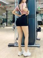 Pantalones cortos deportivos sin costuras de cintura alta, mallas de Yoga con realce, ropa elástica para gimnasio y correr, Culote de ciclista para mujer - details 4