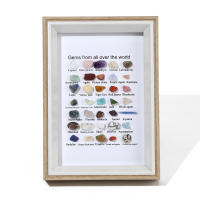 Colección de especímenes de piedras preciosas minerales de ágata de piedra Natural, marco de fotos creativo, regalo de decoración del hogar - details 3