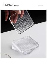 Juego de posavasos transparentes japoneses resistentes al calor, tapete antideslizante para taza de vidrio, taza de agua, accesorios para la ceremonia del té - details 0