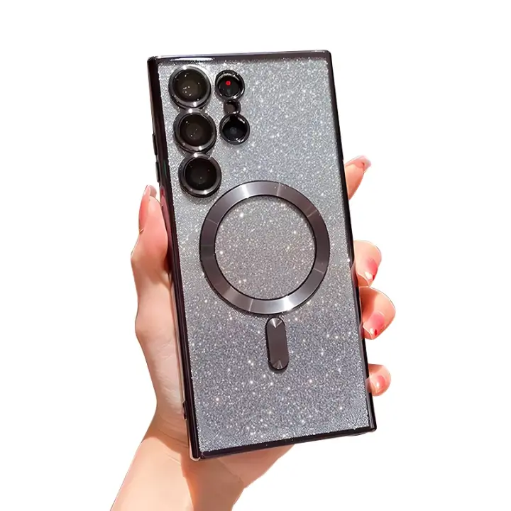 Funda magnética a prueba de golpes para Samsung Galaxy, cubierta de lujo a prueba de golpes, chapada, Magsafe, S22, S21, FE, S24, S23 Ultra - 1
