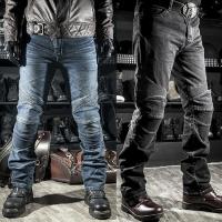 Motociclista de carreras jeans rectos, pantalones a prueba de caídas, pantalones de carreras de motocicletas todoterreno. - details 2