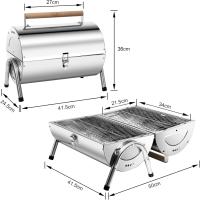 Barbacoa Portátil de Acero Inoxidable 2 en 1 con Patas y Mango Ideal para 4-6 Personas - details 4