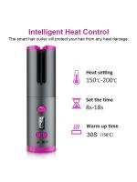 Set de Rizos Automáticos sin Cable Herramienta de Estilismo de Temperatura Ajustable con Pantalla LED Equipo de Belleza para Ondas - details 6