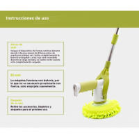 Cepillo de limpieza eléctrico multifuncional para hogar automático Mango largo para cocina y baño - details 11