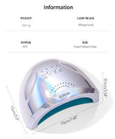 Secador LED UV para todo tipo de esmaltes de uñas, herramienta de salón de manicura y pedicura, lámpara de secado galvanizada para uñas - details 7