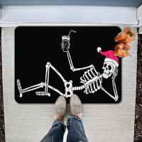 Felpudo de Halloween,alfombrillas antideslizantes de entrada, resistentes al desgaste y a la suciedad,Decoración temática de calav - details 7