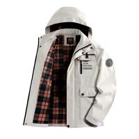Chaqueta de Carcasa Suave para Exteriores 2024 A Prueba de Viento, Impermeable, Talla Grande, Color Sólido, con Capucha, Ligera - details 4