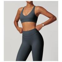 Fiess Sujetador de yoga para mujer, parte de atrás bonita, top deportivo de nailon, sujetador cruzado sexy transpirable, adecuado para gimnasio de mujer - details 19