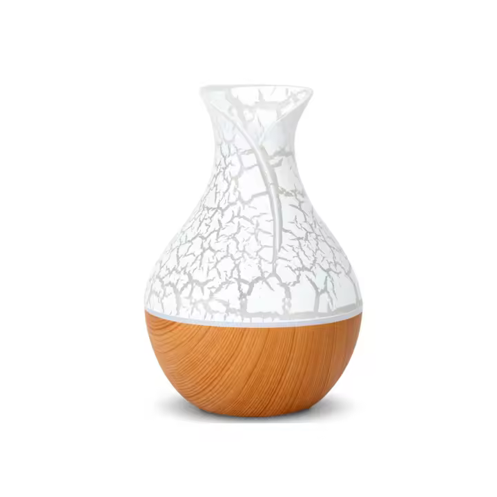 Humidificador USB,Difusor de aceites esenciales con luz LED en forma de jarrón, humidificador de aire de 150 ml con 7 colores cambiantes para decoración del hogar. - 1