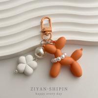 Llavero creativo con forma de globo de perro Kawaii, llavero con forma de perro de gelatina, llavero con forma de flor para cachorro, accesorio colgante - details 10