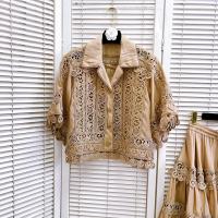 Conjunto de Vestido y Traje para Mujer de Dos Piezas Top Blanco, Falda Plisada, Abrigo de Encaje Bordado Moda de Verano 2025 - details 1