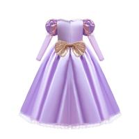 Vestido de fiesta de cumpleaños de princesa púrpura para niñas pequeñas, disfraz de Halloween, Pascua, carvinal, vestido de fiesta de vacaciones para niñas - details 29
