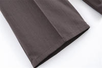 Conjunto de Verano Informal para Mujer OUWU Pantalones de Cintura Alta y Camisa con Cordones y Cremallera - details 6