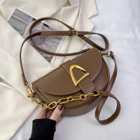 Bolso de sillín con textura Retro para mujer, novedad de verano 2024, bolso con cadena para axila, bandolera de hombro informal que combina con todo, moda - details 4