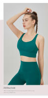 ZHUMU GYM Deportiva Prenda Sujetador de Yoga Cruzado de Espalda A Prueba de Golpes Fitness para Mujeres Tops de Crop de Nylon y Spandex - details 12