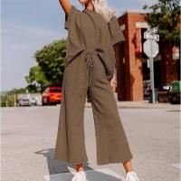Conjunto Mujer Verano 2025 |   Top Corto + Pantalón Holgado |   Tela Texturizada Premium |   Moda Casual y Elegante" - details 12