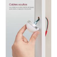 Luces LED con Brillo Ajustable, Mesa de Maquillaje con Espejo, 2 Cajones y 3 Compartimentos, Moderno, Blanco - details 13